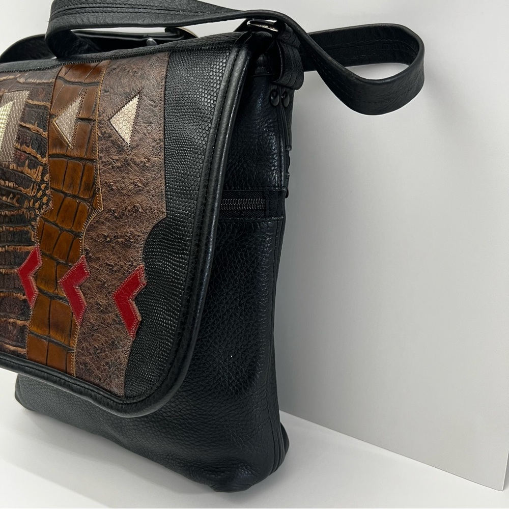 Vintage Patchwork Animal Print Elegant Black And … - image 3